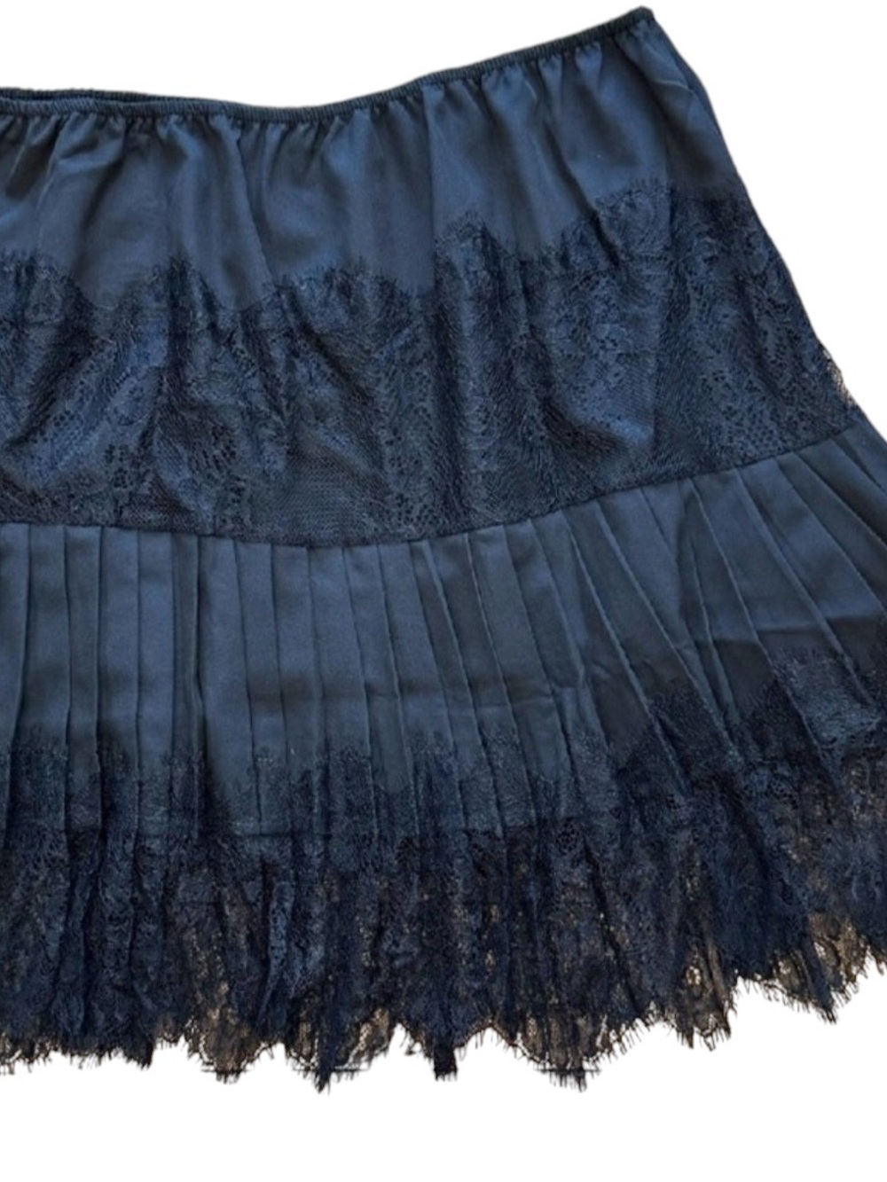 🖤 Black Lace-Trim Mini Skirt - Women's